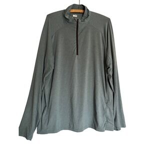 REI Co Op Quarter Zip Pullover Long Sleeve Shirt Mens L‎ Performance Gorpcore